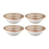 Bonna China Earth dia.7" h:2.5" 23 oz. Round Brown Porcelain Bowl (Set of 4)